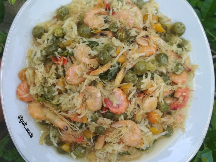 Resep Botok Leunca Udang, Enak