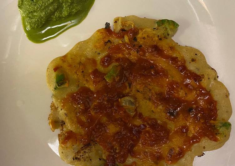 Simple Way to Prepare Homemade Sorghum flour onion jalapeño schezwan chilla