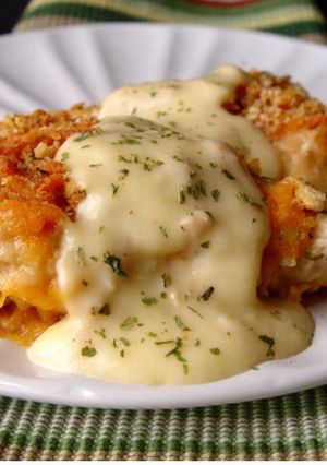 A picture of Crispy cheddar chicken.