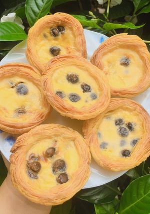 Hình của món Bánh Tart Trứng Trân Chân Đen.