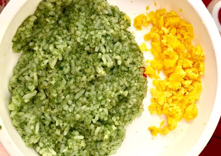 Resep mpasi 12m+ : nasi goreng hijau