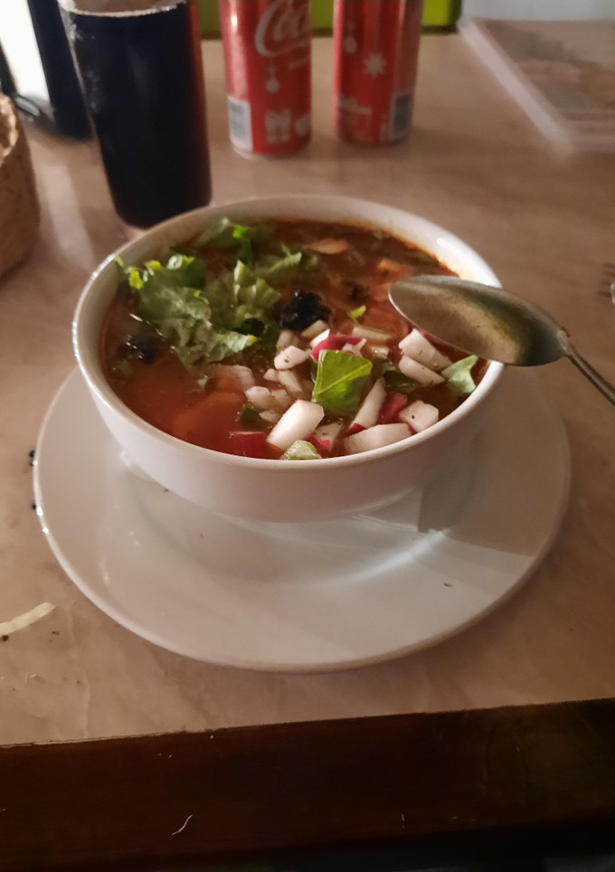 Una foto de Pozole