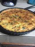 Quiche de jamón y champiñones