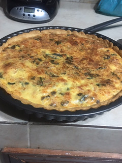 Una foto de Quiche de jamón y champiñones