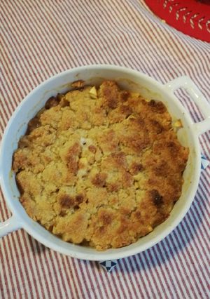 Une photo de Crumble aux pommes vegan