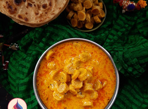 A picture of Rajasthani Gatte ki sabzi (no onion no garlic).