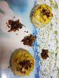 Paneer paan with sweet saffron sauce