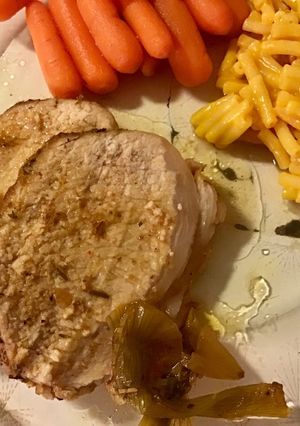 A picture of Hickory, Apple, and Herb Roasted Pork Loin.