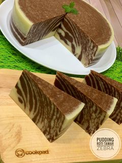 Foto resep Pudding Roti Tawar Zebra