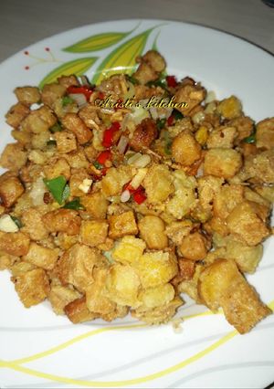 Foto resep Tahu goreng crispy siram cabe bawang garam