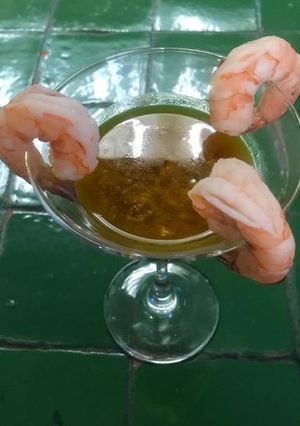 Una foto de Gambas 🍤 con vinagreta