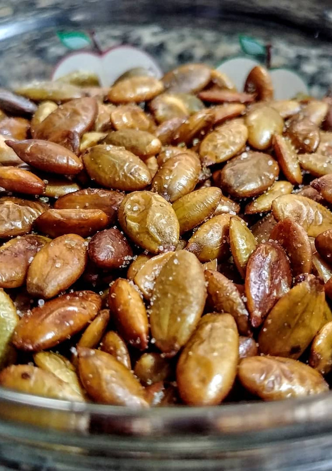 Una foto de SNACK Con semillas de Calabaza🍁🍠Tostadas...!