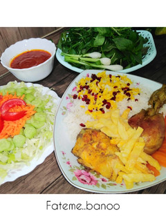 عکسی از دستور زرشک پلو با مرغ🍗
