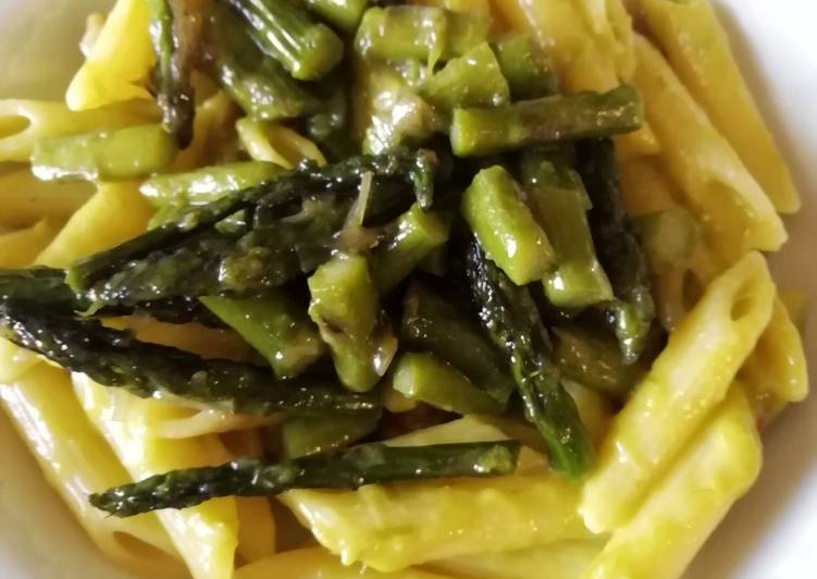 Recipe Delicious Pennette Con Crema Di Asparagi Alla Carbonara