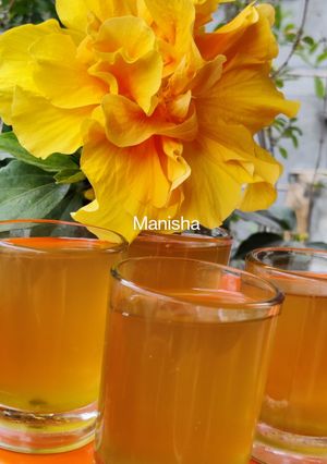 A picture of Herbal Welcome Drink for Party (Spinach Turmeric Clear Soup).
