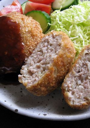 A picture of Pork Mince Katsu.