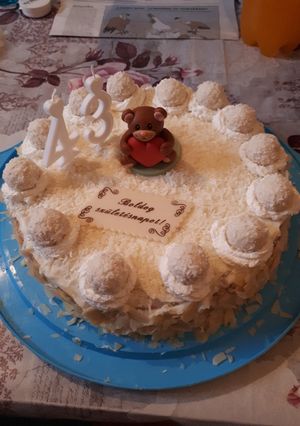 Vajdáné Szilvi féle mandulás kókuszos torta recept fotója