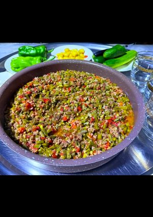 صورة لوصفة لوبية خضراء بزيت الزيتون