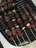 Pinchos de res a la parrilla