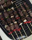 Pinchos de res a la parrilla