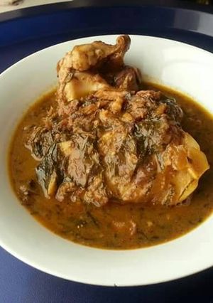 A picture of Ukazi soup.