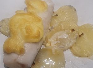 Foto principal de Filetes de merluza al horno con gratinado de allioli