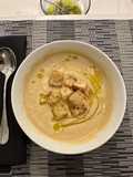 Creamy Cauliflower Soup with Rosemary Olive Oil