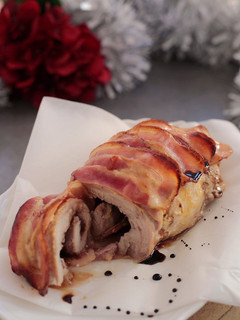 Una foto de Rollo de secreto de cerdo navideño y económico 🎁❤️