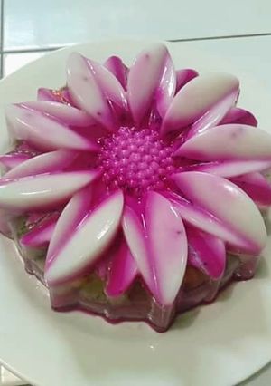 Foto resep Puding Buah naga