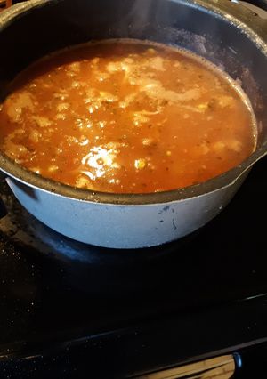 A picture of Easy Chicken Tortilla Soup GF.