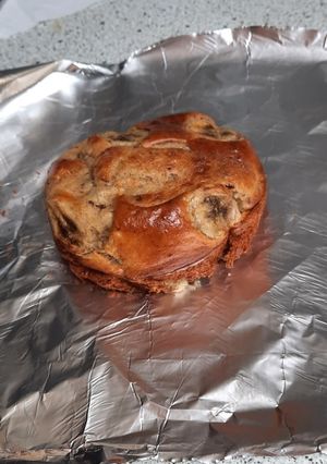 Une photo de Fondant banane et pepite de chocolat
