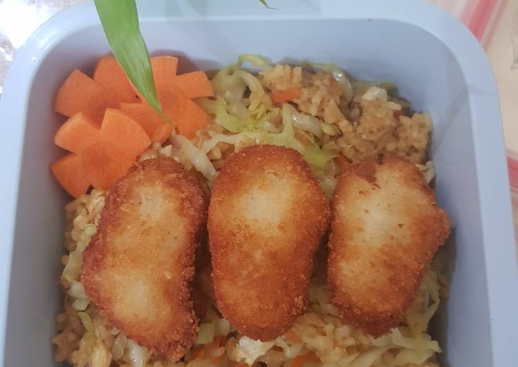 Bagaimana Membuat Nasi goreng sayuran simple buat bekel anak sekolah yang Lezat
