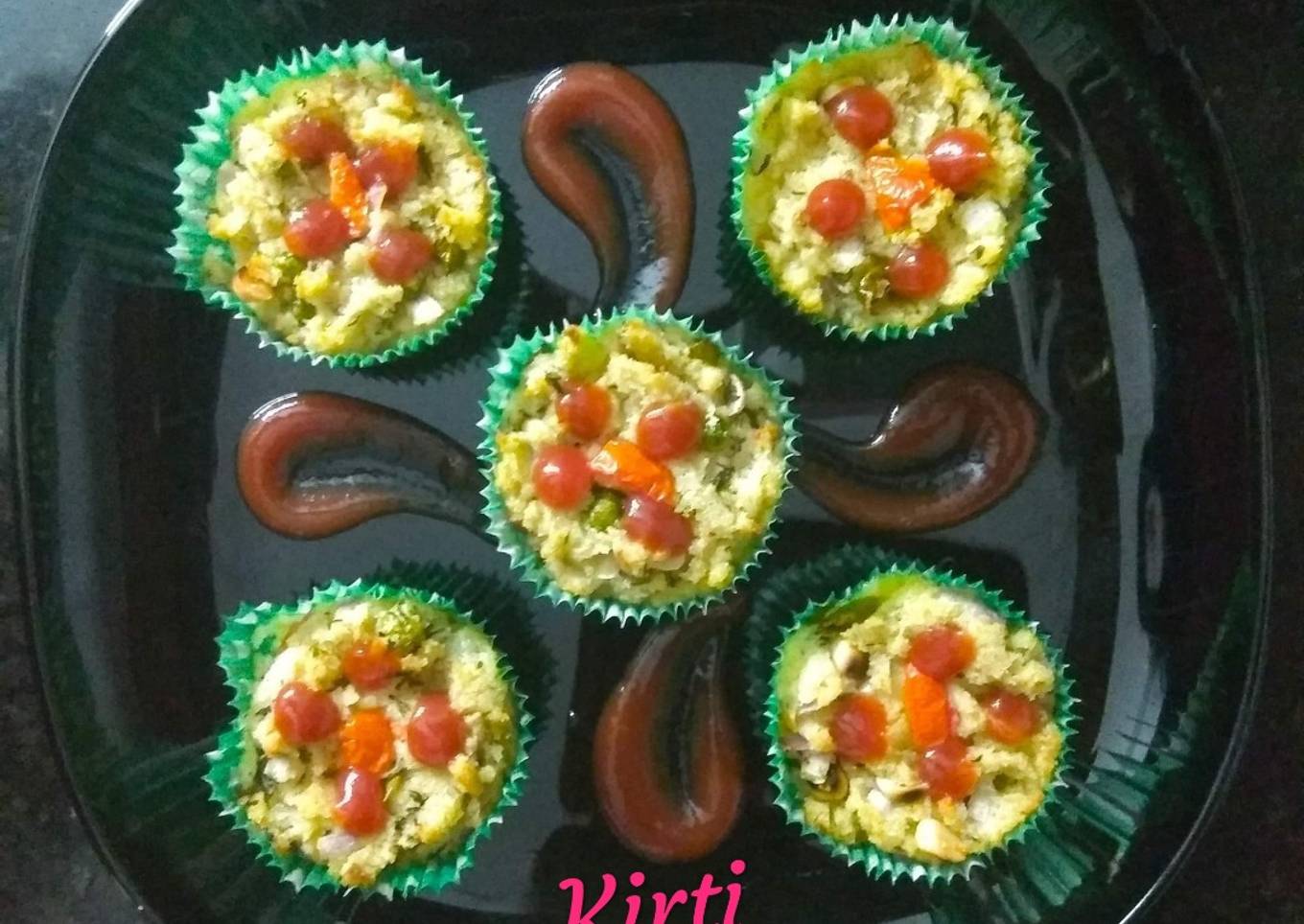 Poha Veggie cupcakes