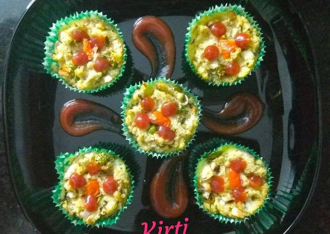 Recipe of Ultimate Poha Veggie cupcakes