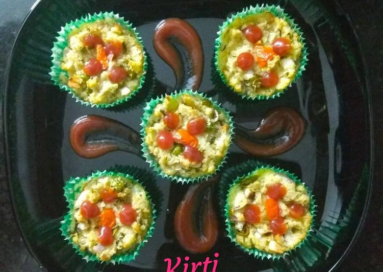 Step-by-Step Guide to Make Award-winning Poha  Veggie cupcakes