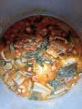 Garbanzos con bacalao y acelgas