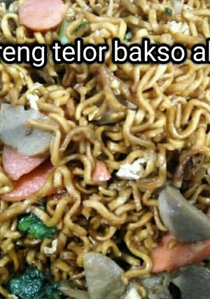 Foto resep Mie goreng bakso...sosis