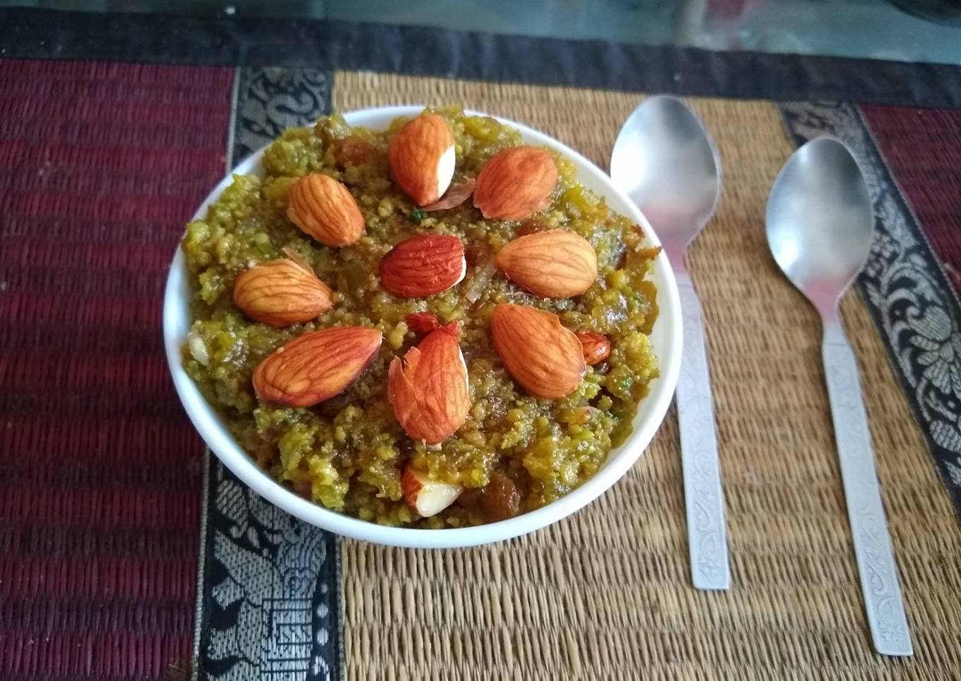 Watermelon rind halwa