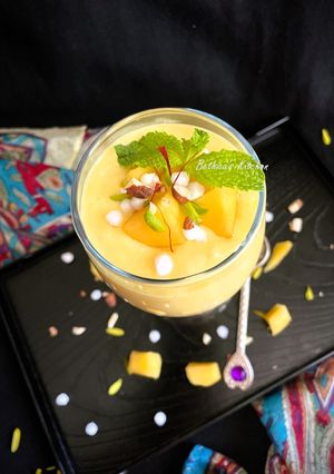 A picture of Mango Sago & Yoghurt Pudding.