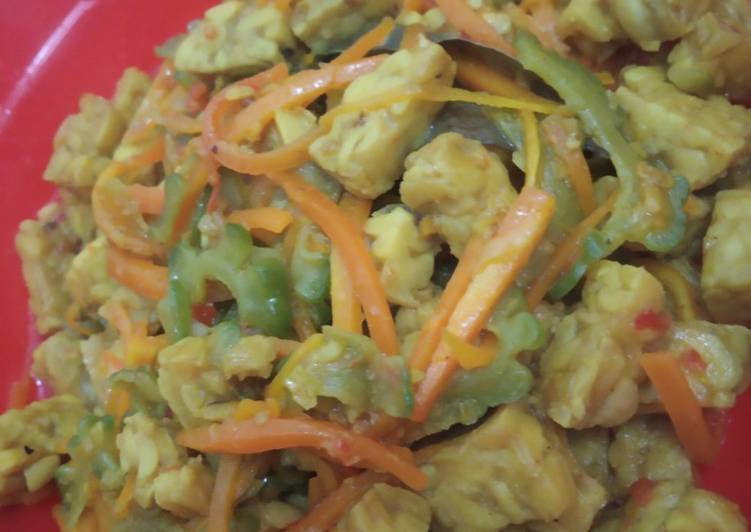 Pare tempe wortel bumbu kuning