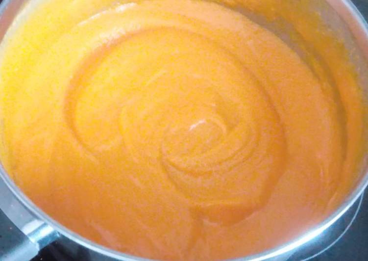 Étapes pour faire Favoris Soupe de potimarron et carottes au lait de coco