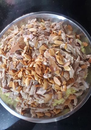صورة لوصفة منسف دجاج مع اللبن