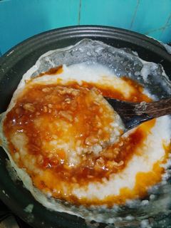 Foto resep (MPASI 10 bulan) Nasi tim ayam wortel saus asam manis