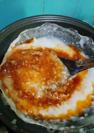 Foto resep (MPASI 10 bulan) Nasi tim ayam wortel saus asam manis