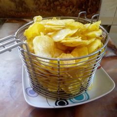 A picture of Homemade crisps#authormarathon#.
