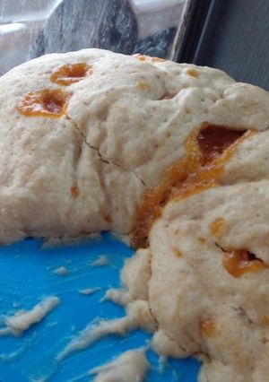Una foto de Pan montruo * con Dulce de Batata y Chocolate * ERROR