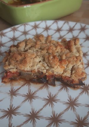 Une photo de Crumble d'aubergines au parmesan