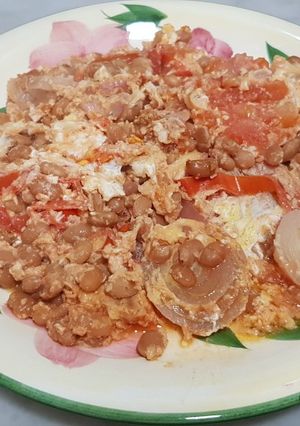 صورة لوصفة شكشوكة الفاصوليا بالبيض 🥘