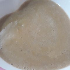 A picture of Banana and Irish potato puree.