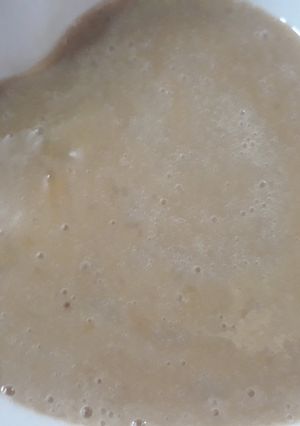 A picture of Banana and Irish potato puree.